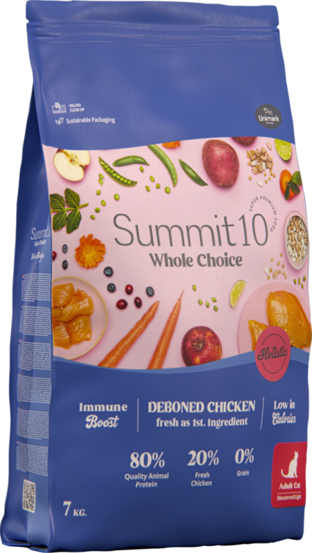 Summit 10 Whole Choice Adult Cat Neutered – Light FRESH CHICKEN 7 Kg.